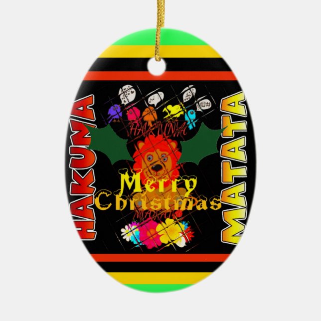 Adorno De Cerámica Baby Simba Merry Christmas (Frente)