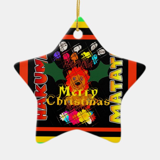 Adorno De Cerámica Baby Simba Merry Christmas (Frente)