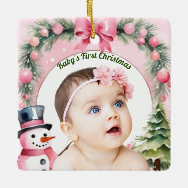 Adorno De Cerámica Babys First Christmas (Anverso)
