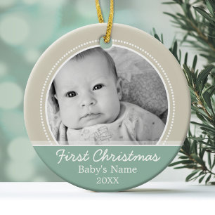 Adorno De Cerámica Babys First Christmas