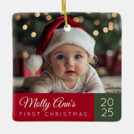Adorno De Cerámica Baby's First Christmas Ceramic Ornament