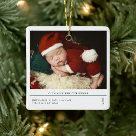 Adorno De Cerámica Babys First Christmas Nats Stats Invitación