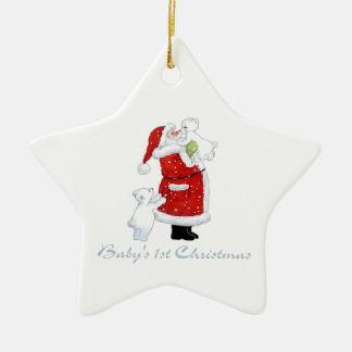 Adorno De Cerámica Babys, primer Navidad