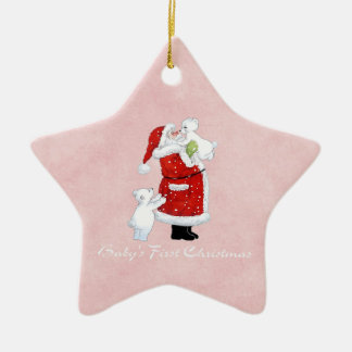 Adorno De Cerámica Babys, primer Navidad
