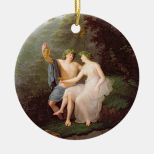 Adorno De Cerámica Bacchus y Ariadne