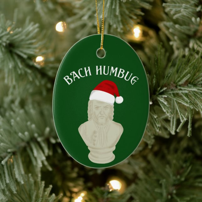 Adorno De Cerámica Bach Humbug Funny tema de música clásica (Árbol)