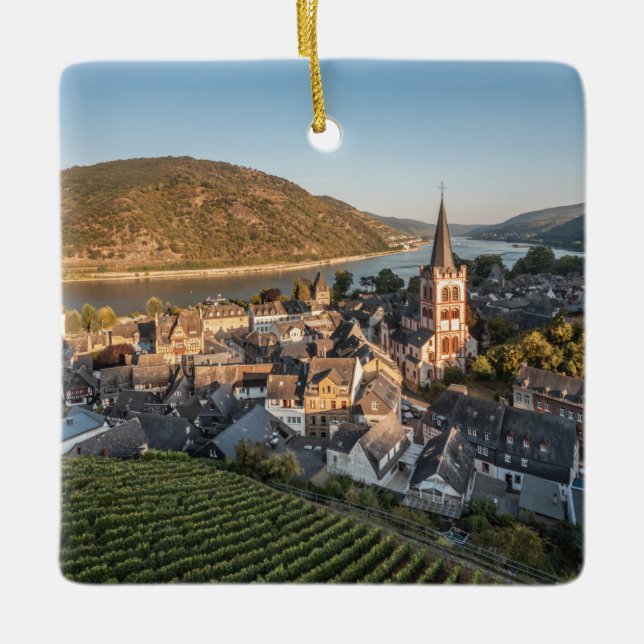 Adorno De Cerámica Bacharach Alemania (Anverso)