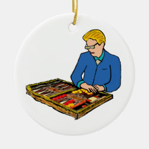 Adorno De Cerámica Backgammon