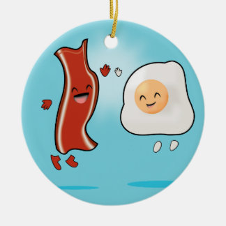 Adorno De Cerámica Bacon Ama Huevos