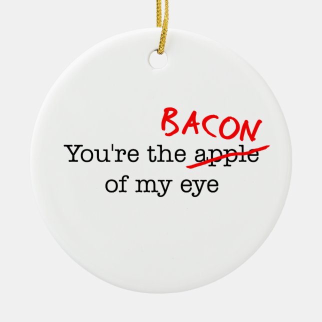 Adorno De Cerámica Bacon de mi ojo (Frente)