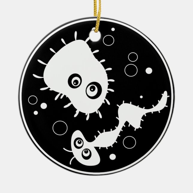 Adorno De Cerámica Bacteria (Frente)