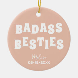 Adorno De Cerámica Badass Bestis Graciosa Bridesmaid Favor Photo Gift