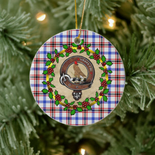 Adorno De Cerámica Badge Boswell Clan y navidades personalizadas Tart