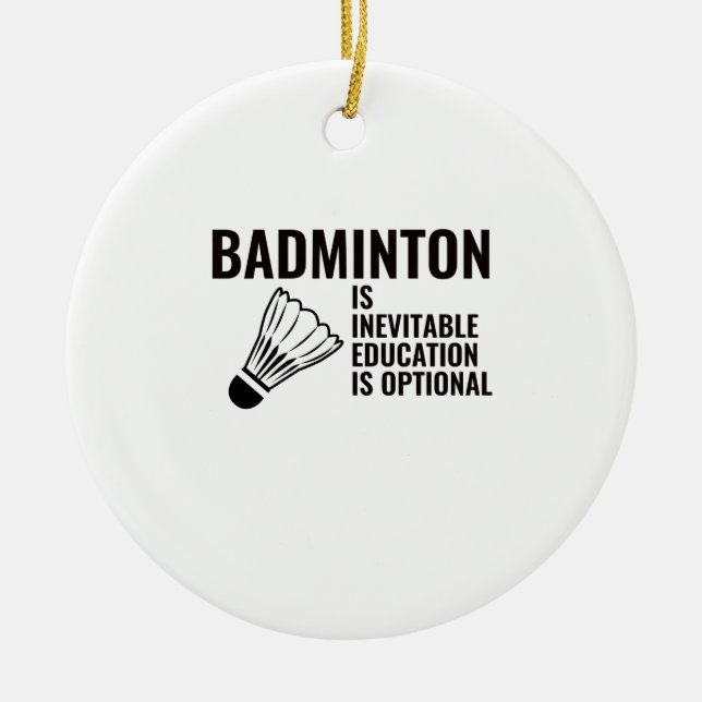 Adorno De Cerámica bádminton (Frente)