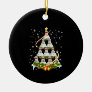 Adorno De Cerámica Badminton Shuttlecock Árbol de Navidad Badminton L