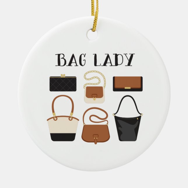 Adorno De Cerámica Bag Lady (Frente)