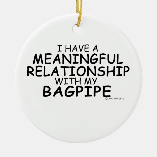 Adorno De Cerámica Bagpipa de relación significativa (Frente)