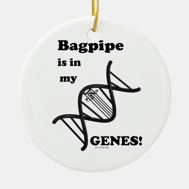 Adorno De Cerámica Bagpipe está en mis genes (Frente)
