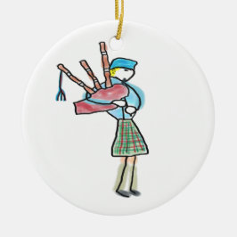 Adorno De Cerámica Bagpipe Playing