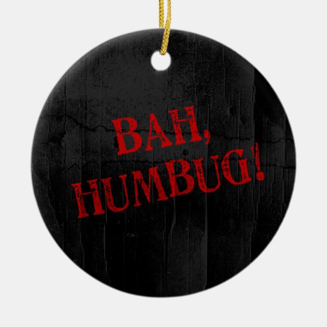Adorno De Cerámica Bah Humbug (Frente)