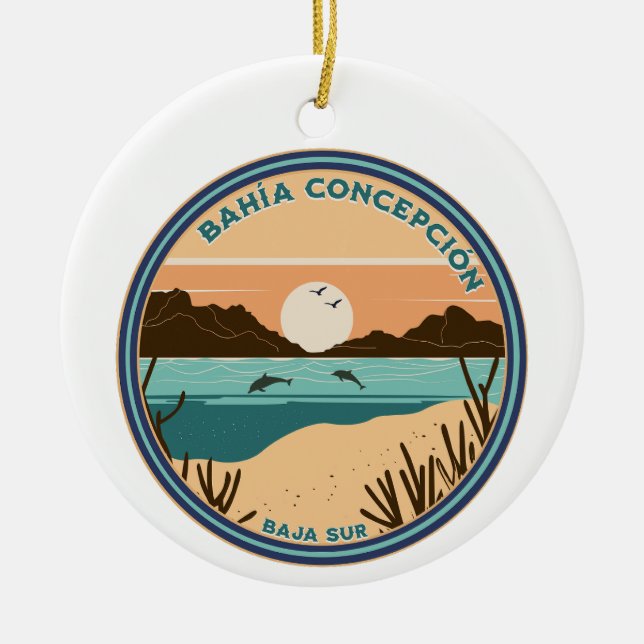 Adorno De Cerámica Bahía Concepción Baja California Sur México (Frente)