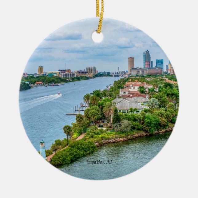 Adorno De Cerámica Bahía de Tampa, Florida (Frente)