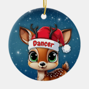 Adorno De Cerámica Bailarín cervatillo, cervato, gama, reno 🦌🎄