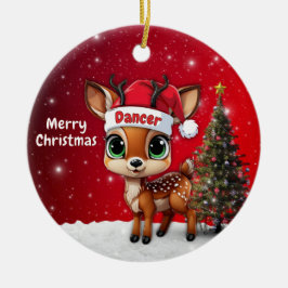 Adorno De Cerámica Bailarín Cervo Bebé, Ciervo, Cierva, Reno🦌 🎄