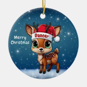 Adorno De Cerámica Bailarín Ciervo Bebé, Ciervo, Cierva, Reno🦌 🎄