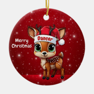 Adorno De Cerámica Bailarín Ciervo Bebé, Ciervo, Cierva, Reno🦌 🎄