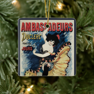 Adorno De Cerámica Bailarín de flamenco de estilo Art Nouveau vintage