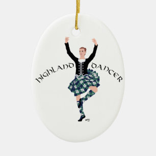 Adorno De Cerámica Bailarín de Highland escocés - Fling