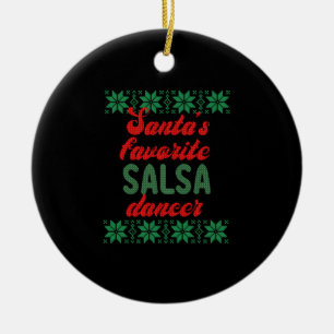 Adorno De Cerámica Bailarín de salsa Navidades feos Navidades regalo