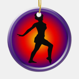 Adorno De Cerámica Bailarín del jazz en actitud