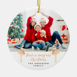 Adorno De Cerámica bailarina acuarela Navidades botánicos lindos