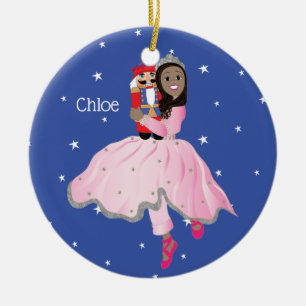 Adorno De Cerámica Bailarina Clara Morena de Navidad