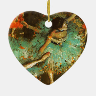 Adorno De Cerámica Bailarina Danza Bailarina Verde Degas Pintura