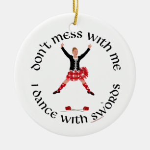 Adorno De Cerámica Bailarina de las Highlands escocesas