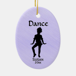Adorno De Cerámica Bailarina de lavanda más linda nombre / fecha