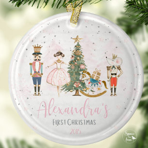 Adorno De Cerámica Bailarina de Navidad del Cascanueces