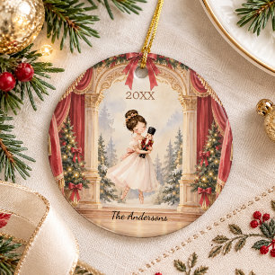 Adorno De Cerámica Bailarina del Teatro del Cascanueces Navidad