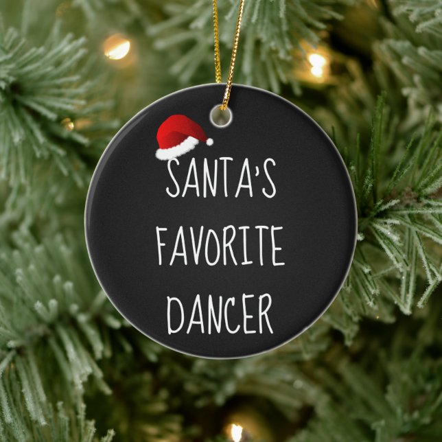 Adorno De Cerámica Bailarina favorita de Santa Claus | Baile de Navid (Árbol)
