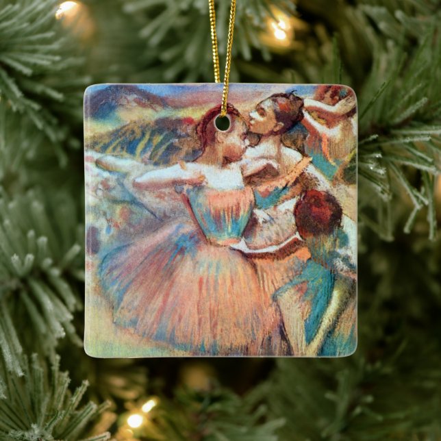 Adorno De Cerámica Bailarinas en un paisaje de Edgar Degas (Árbol)