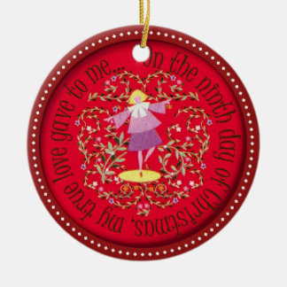 Adorno De Cerámica Baile de nueve señoras