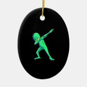 Adorno De Cerámica Baile de regalo   Dabbing Alien Halloween Dab Danc