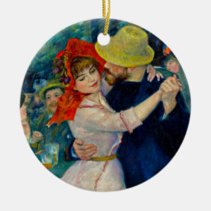 Adorno De Cerámica Baile en Bougival Pierre Renoir
