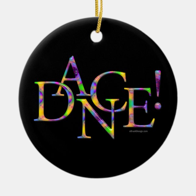 Adorno De Cerámica ¡Baile! (tinte de empate) (Frente)