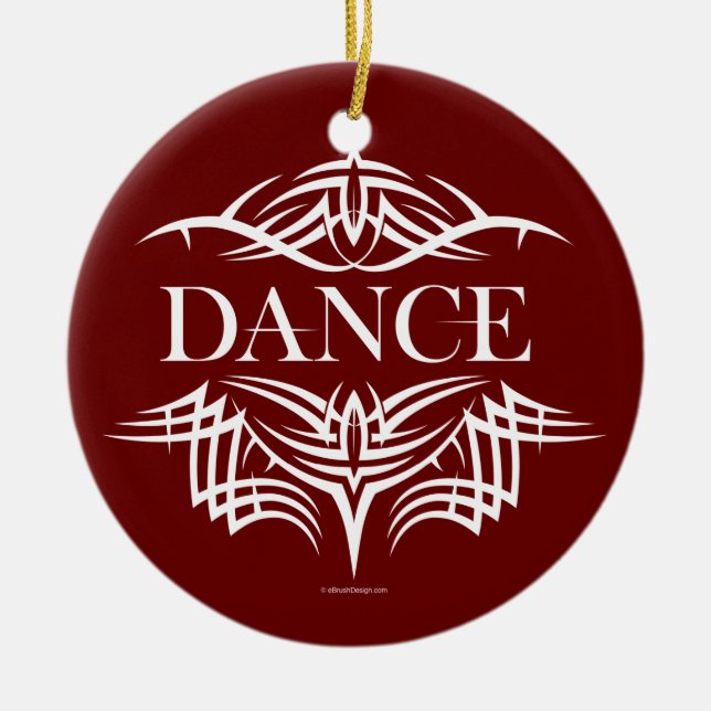 Adorno De Cerámica Baile tribal (plano) (Frente)