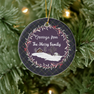 Adorno De Cerámica Baird Weathered Original Escocia Tartán