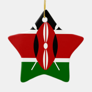 Adorno De Cerámica ¡Bajo costo! Bandera de Kenia